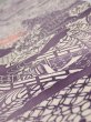 Photo4: 4G08z40  Japanese Kimono Silk  FABRIC Scenery Dark purple 57.5x7.1 (4)