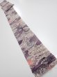 Photo5: 4G09z60  Japanese Kimono Silk  FABRIC Scenery Dark purple 81.1x7.1 (5)