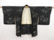 Photo4: 5307T02z700 Vintage Japanese Kimono Silk HAORI Paulownia Black (4)