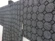 Photo2: 5307T03z460 Vintage Japanese Kimono Silk SHIBORI HAORI  Black (2)