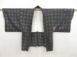 Photo6: 5307T03z460 Vintage Japanese Kimono Silk SHIBORI HAORI  Black (6)