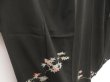 Photo3: 5307T09z640 Vintage Japanese Kimono Silk TSUKESAGE Maple Black (3)