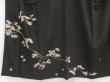Photo5: 5307T09z640 Vintage Japanese Kimono Silk TSUKESAGE Maple Black (5)