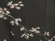 Photo6: 5307T09z640 Vintage Japanese Kimono Silk TSUKESAGE Maple Black (6)