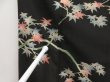 Photo8: 5307T09z640 Vintage Japanese Kimono Silk TSUKESAGE Maple Black (8)