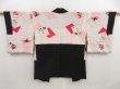 Photo1: 5307T11z590 Vintage Japanese Kimono Silk HAORI  Black (1)