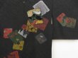 Photo2: 5307T11z590 Vintage Japanese Kimono Silk HAORI  Black (2)