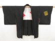Photo3: 5307T11z590 Vintage Japanese Kimono Silk HAORI  Black (3)