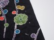 Photo6: 4D05z100  Japanese Kimono Silk  FABRIC Plum branch Black 67.7x15.2 (6)