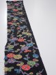 Photo3: 4D08z50  Japanese Kimono Silk  FABRIC Plum branch Black 60.6x7.3 (3)