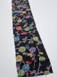 Photo2: 4D09z60  Japanese Kimono Silk  FABRIC Plum branch Black 86.6x7.3 (2)