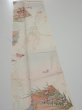 Photo4: 4D10z30  Japanese Kimono Silk  FABRIC Flowers Butterfly Off-white 38.6x7.5 (4)