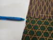 Photo6: 4D02z60  Japanese Kimono Silk  FABRIC Flowers Brown Green 42.9x14.4 (6)