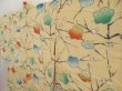Photo2: 5308T01z530 Vintage Japanese Kimono Silk HAORI Plum branch Cream-Yellow (2)