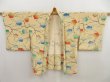 Photo6: 5308T01z530 Vintage Japanese Kimono Silk HAORI Plum branch Cream-Yellow (6)