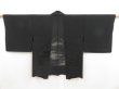 Photo1: 5308T03z310 Vintage Japanese Kimono Silk See through HAORI Cloud Black (1)