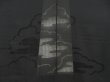 Photo3: 5308T03z310 Vintage Japanese Kimono Silk See through HAORI Cloud Black (3)