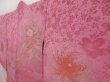 Photo2: 5308T04z790 Vintage Japanese Kimono Silk URUSHI HAORI Chrysanthemum Pink (2)