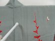 Photo5: 5308T05z480 Antique Japanese Kimono Silk HAORI Plum branch Blue-Gray (5)