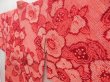 Photo2: 5308T06z490 Vintage Japanese Kimono Silk SHIBORI HAORI Camellia Coral orange (2)