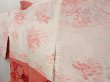 Photo7: 5308T06z490 Vintage Japanese Kimono Silk SHIBORI HAORI Camellia Coral orange (7)