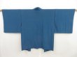 Photo1: 5308T07z520 Vintage Japanese Kimono Silk HAORI  Dull blue (1)