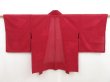 Photo1: 5308T08z300 Vintage Japanese Kimono Silk See through HAORI Flower Dark red (1)