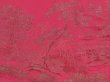 Photo4: 5308T10z470 Vintage Japanese Kimono Silk HAORI Mountain Red-Pink (4)