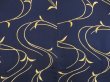 Photo3: 5308T11z480 Vintage Japanese Kimono Silk HAORI Leaf Dark navy (3)