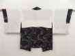 Photo6: 5308T11z480 Vintage Japanese Kimono Silk HAORI Leaf Dark navy (6)