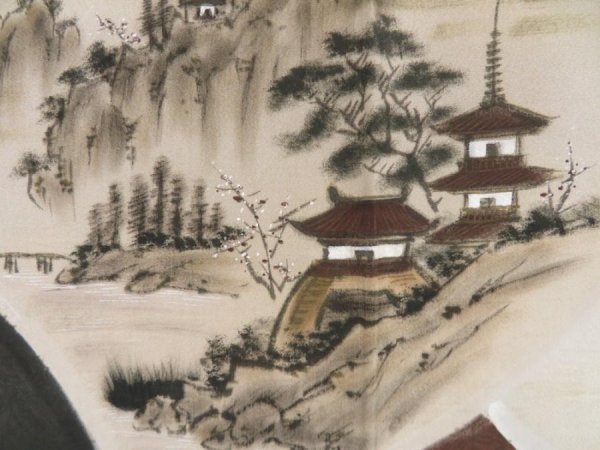 Photo4: 5308T13z410  Japanese Kimono Silk Men's JUBAN Mallet Dark gray (4)