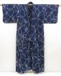 Photo6: 5309T01z480 Vintage Japanese Kimono Cotton YUKATA Butterfly Indigo (6)