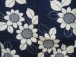 Photo5: 5309T02z460 Vintage Japanese Kimono Cotton YUKATA Sunflower Indigo (5)