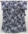 Photo1: 5309T03z470  Japanese Kimono Cotton YUKATA Chrysanthemum Indigo (1)