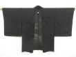 Photo1: 5309T06z360 Vintage Japanese Kimono Silk See through HAORI Bamboo grass Black (1)
