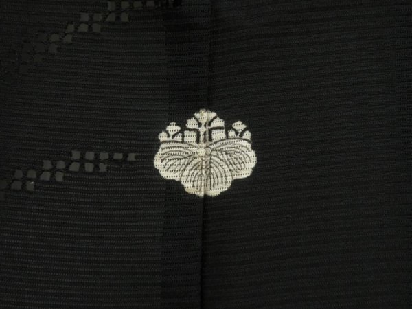 Photo5: 5309T06z360 Vintage Japanese Kimono Silk See through HAORI Bamboo grass Black (5)