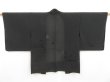 Photo1: 5309T08z290 Vintage Japanese Kimono Silk See through HAORI Flower Black (1)