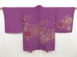 Photo1: 5309T09z550 Vintage Japanese Kimono Silk URUSHI HAORI Purple-Pink (1)
