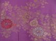 Photo3: 5309T09z550 Vintage Japanese Kimono Silk URUSHI HAORI Purple-Pink (3)