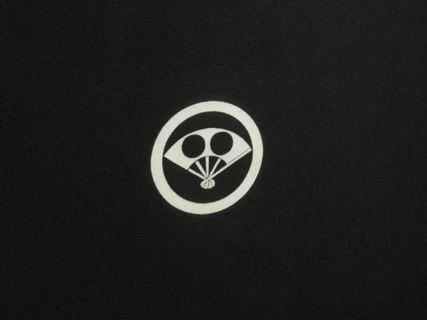 Photo4: 5309T12z680 Vintage Japanese Kimono Silk Men's HAORI Mt.Fuji Black (4)