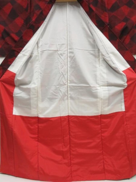 Photo3: 5309T14z830 Vintage Japanese Kimono Silk TSUMUGI  Dark red (3)