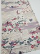 Photo2: 4K01z50  Japanese Kimono Silk  FABRIC Princess Smoky white 41.7x14.0 (2)