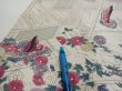 Photo7: 4K02z50  Japanese Kimono Silk  FABRIC Princess Smoky white 42.1x14.0 (7)