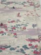 Photo1: 4K06z80  Japanese Kimono Silk  FABRIC Princess Smoky white 62.2x14.0 (1)