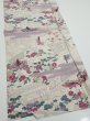 Photo2: 4K06z80  Japanese Kimono Silk  FABRIC Princess Smoky white 62.2x14.0 (2)