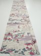 Photo5: 4K06z80  Japanese Kimono Silk  FABRIC Princess Smoky white 62.2x14.0 (5)