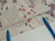 Photo6: 4K06z80  Japanese Kimono Silk  FABRIC Princess Smoky white 62.2x14.0 (6)