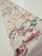 Photo1: 4K07z40  Japanese Kimono Silk  FABRIC Princess Smoky white 57.5x6.9 (1)