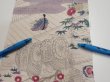 Photo6: 4K07z40  Japanese Kimono Silk  FABRIC Princess Smoky white 57.5x6.9 (6)
