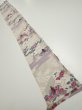 Photo5: 4K08z40  Japanese Kimono Silk  FABRIC Princess Smoky white 57.5x6.9 (5)